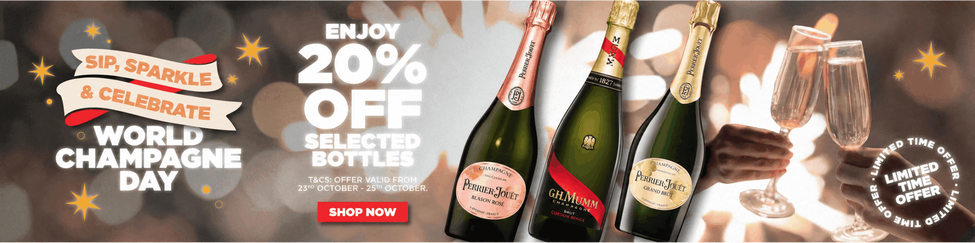 National Champagne Day 20% OFF - 23rd - 25th Oct100000340